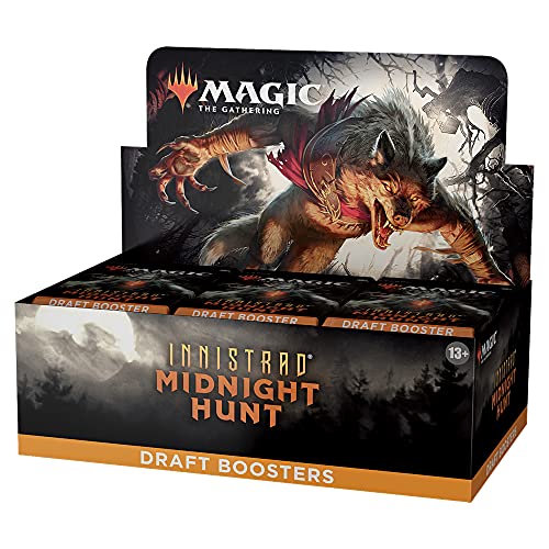 Magic: The Gathering Innistrad: Caja de sobres de Draft de Cacería de medianoche | 36 paquetes (540 cartas Magic)