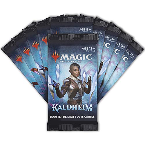 Magic The Gathering Kaldheim - Lote de 10 Paquetes de Tarjetas mágicas (150 Tarjetas Magic) y Accesorios