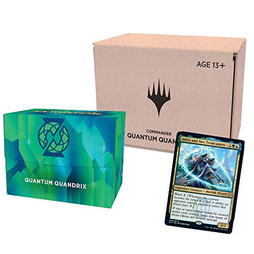 Magic: The Gathering Strixhaven Commander Deck - Quantum Quandrix (Azul-Verde) Versión de Embalaje mínimo