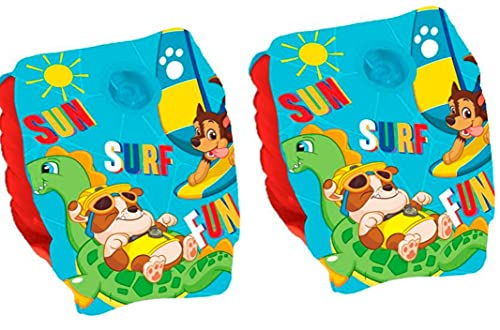 Manguitos de la Patrulla Canina con Chase y Rubble, para niños de 3 a 6 años, con válvula de seguridad, ideal para piscina, playa y piscina