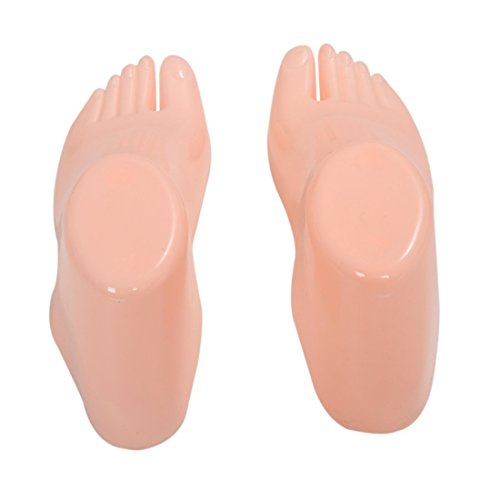 Maniqui de pie de plastico duro - SODIAL(R)Pares de maniqui de pie de plastico duro Herramientas de modelo para zapatos de visualizacion (los pies para adultos)