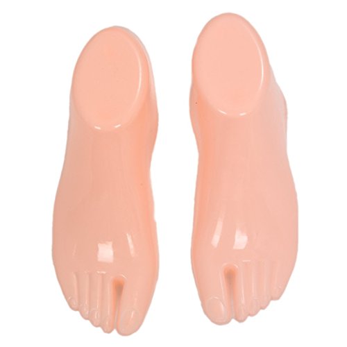 Maniqui de pie de plastico duro - SODIAL(R)Pares de maniqui de pie de plastico duro Herramientas de modelo para zapatos de visualizacion (los pies para adultos)