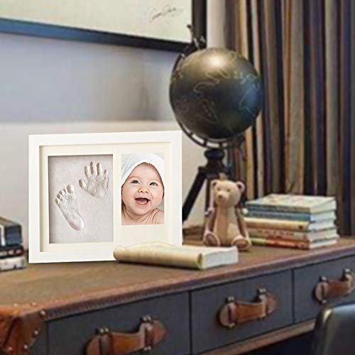 Mano del bebé y Huella Kit, Marco del bebé Huella de Mano Kit para Mesa y de Pared, Personalizable recién Nacido Manos y Pies Imprimir Memorable Recuerdo