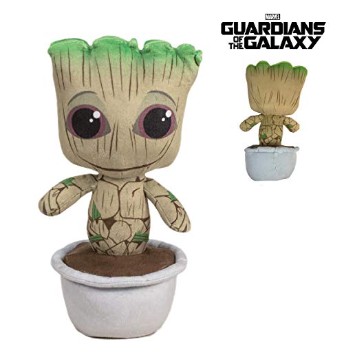 Marvel Guardianes de la Galaxia - Peluche Baby Groot con Maceta 10'23"/26cm Calidad Super Soft