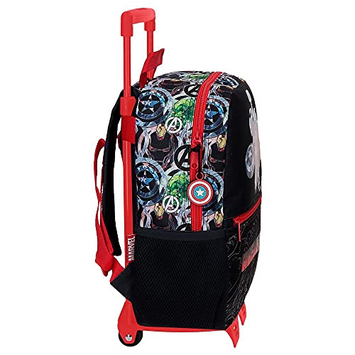 Marvel Los Vengadores Avengers Armour Up Mochila con Carro rojo 25cm x 32 cm x 12 cm, Poliéster, 9.6L