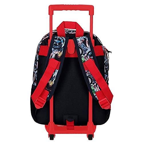 Marvel Los Vengadores Avengers Armour Up Mochila con Carro rojo 25cm x 32 cm x 12 cm, Poliéster, 9.6L