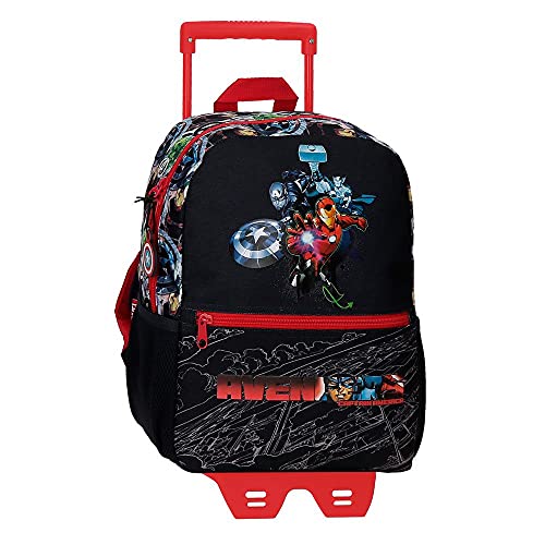 Marvel Los Vengadores Avengers Armour Up Mochila con Carro rojo 25cm x 32 cm x 12 cm, Poliéster, 9.6L