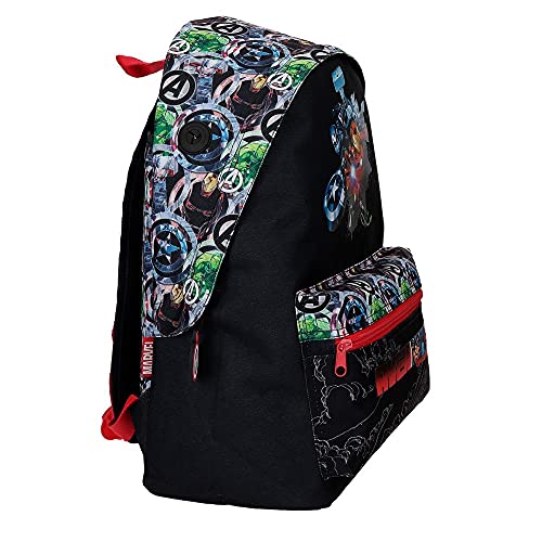 Marvel Los Vengadores Avengers Armour Up Mochila Doble Compartimento Adaptable a Carro Azul 31x42x17,5 cms Poliéster 22.79L