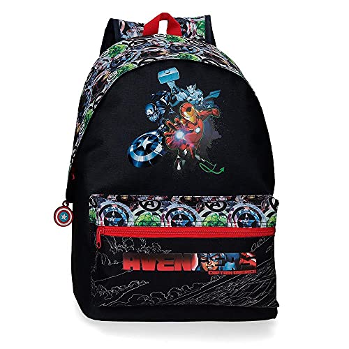 Marvel Los Vengadores Avengers Armour Up Mochila Doble Compartimento Adaptable a Carro Azul 31x42x17,5 cms Poliéster 22.79L