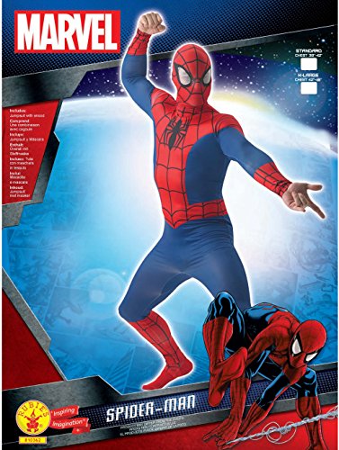 MARVEL ~ Spider-Man - adulto del vestido de lujo del traje de licencia Con separada Redecilla Nuevo 2015 Tamaño estándar (Pecho 38-42 ")