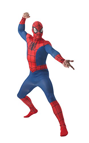 MARVEL ~ Spider-Man - adulto del vestido de lujo del traje de licencia Con separada Redecilla Nuevo 2015 Tamaño estándar (Pecho 38-42 ")