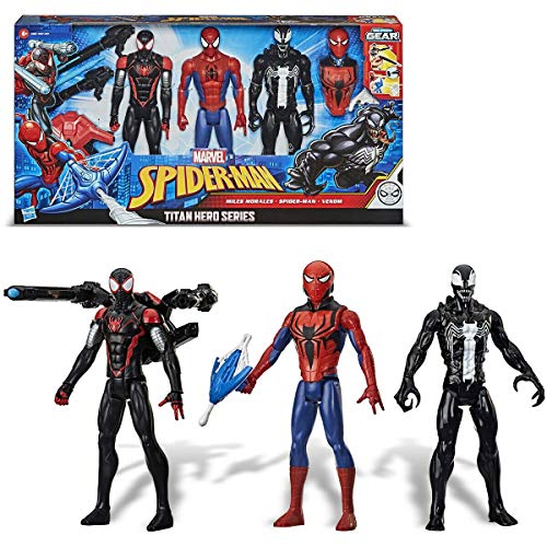 MARVEL Spider-Man Titan Hero Series, con Venom y Miles Morales