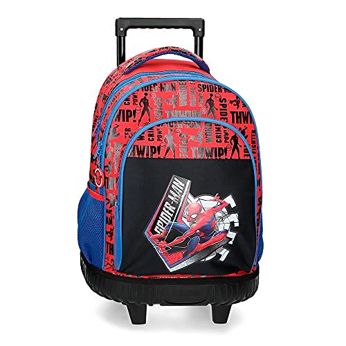 Marvel Spiderman Great Power Mochila Compact 2 Ruedas Rojo 32x45x21 cms Poliéster 30,24L