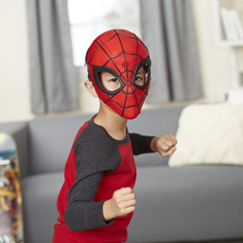 Marvel Spiderman Spider-Man Máscara Heroica Electrónica-Versión Portuguesa, Talla única (Hasbro E0619EU4)