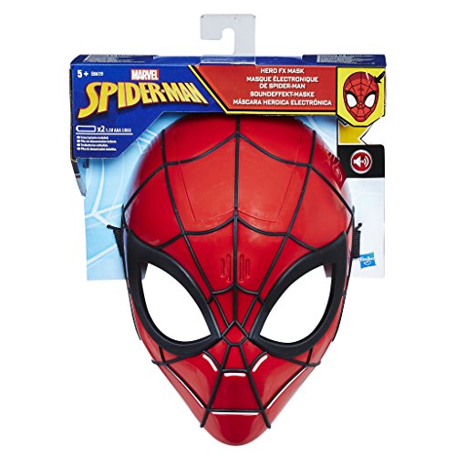 Marvel Spiderman Spider-Man Máscara Heroica Electrónica-Versión Portuguesa, Talla única (Hasbro E0619EU4)