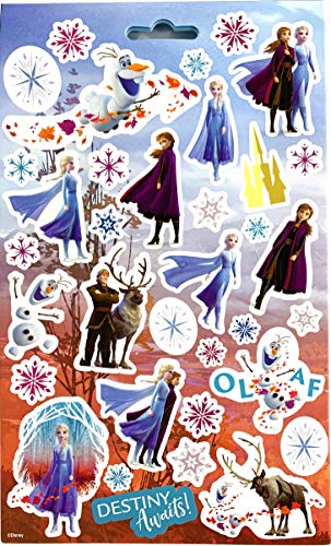 Más de 700 pegatinas – Pegatinas para niños de la nueva película Disney Frozen 2 – Incluye Elsa, Anna, Kristoff, Olaf y más pegatinas de personajes – 6 hojas de pegatinas