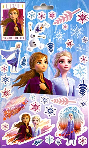 Más de 700 pegatinas – Pegatinas para niños de la nueva película Disney Frozen 2 – Incluye Elsa, Anna, Kristoff, Olaf y más pegatinas de personajes – 6 hojas de pegatinas