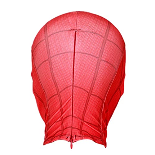 Máscara Cosplay para Niños Casco Spiderman Casco Los Vengadores Capucha Carnaval Tocado Rendimiento, Accesorios Cabeza Halloween Que Cubre La Cabeza, Disfraz De Película, Vestir,Red-Kid