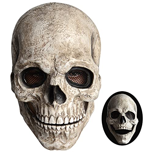 Máscara de calavera para Halloween, máscara de calavera, máscara de calavera, máscara de calavera, máscara negra para Halloween, fiesta de látex, máscara de calavera humana