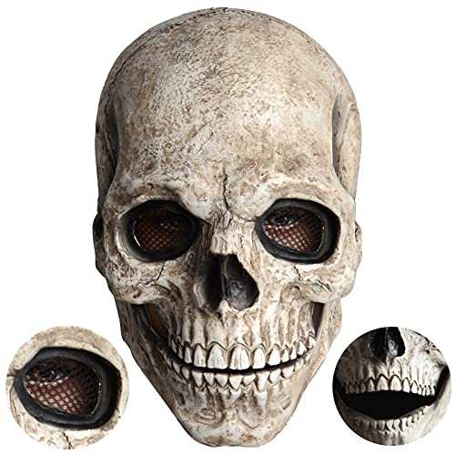 Máscara de calavera para Halloween, máscara de calavera, máscara de calavera, máscara de calavera, máscara negra para Halloween, fiesta de látex, máscara de calavera humana