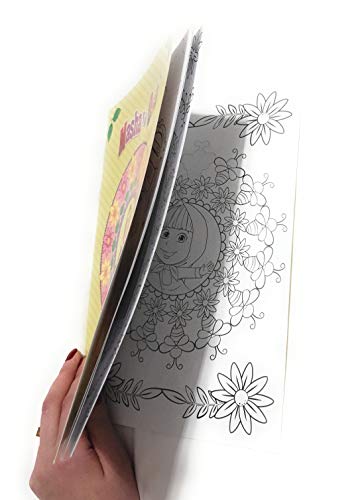 Masha y el Oso Cuaderno Para Colorear Dibujos Y Pegar pegatinas. Diviértete con Masa y el Oso Colorear Pegatinas