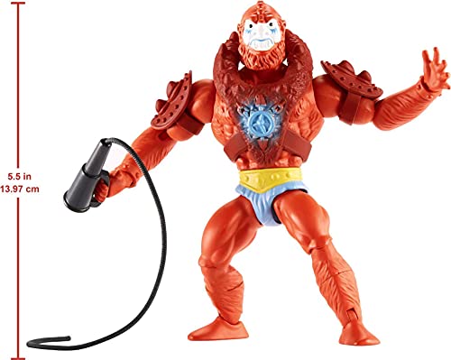 Masters of the Universe Origins Beast Man, figura de acción para niños y niñas +6 años (Mattel GNN92)