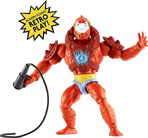 Masters of the Universe Origins Beast Man, figura de acción para niños y niñas +6 años (Mattel GNN92)