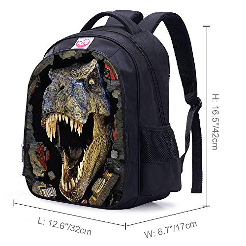 MATMO - Mochila de dinosaurio para niños, mochila escolar personalizable