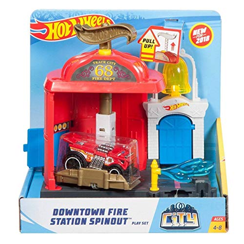 Mattel Stazione dei Pompieri Hot Wheels-Parque de bomberos, pistas de coches de juguete niños +4 años, multicolor FMY96 , color/modelo surtido