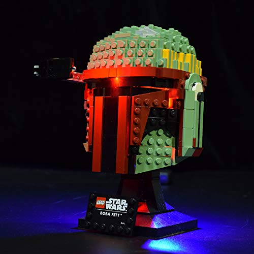 MBKE Juego de luces LED para casco Lego Star Wars Boba Fett 75277, kit de iluminación compatible con Lego 75277