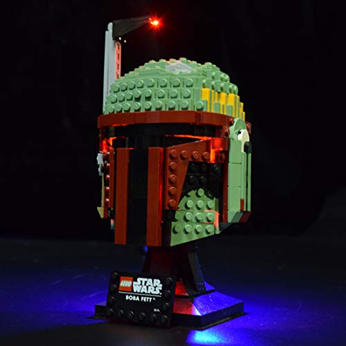 MBKE Juego de luces LED para casco Lego Star Wars Boba Fett 75277, kit de iluminación compatible con Lego 75277