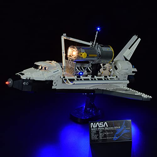 MBKE Juego de luces para Lego 10283 NASA Space Shuttle Discovery, kit de iluminación LED de control remoto compatible con Lego 10283