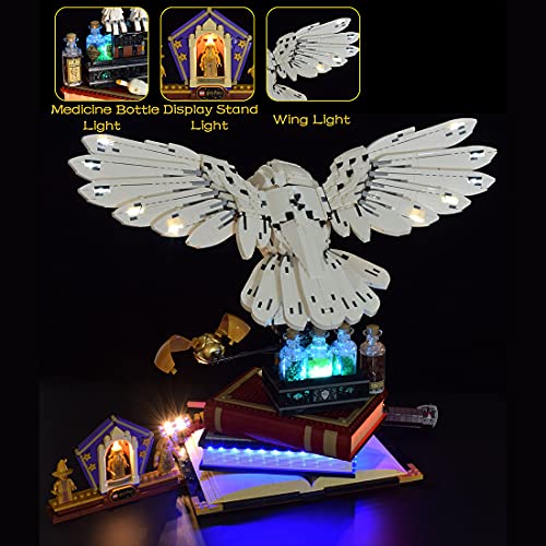 MBKE Juego de luces para LEGO 76391 Harry Potter Hogwarts Icons Collectors Edition, kit de iluminación LED compatible con LEGO 76391