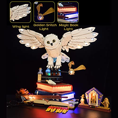 MBKE Juego de luces para LEGO 76391 Harry Potter Hogwarts Icons Collectors Edition, kit de iluminación LED compatible con LEGO 76391