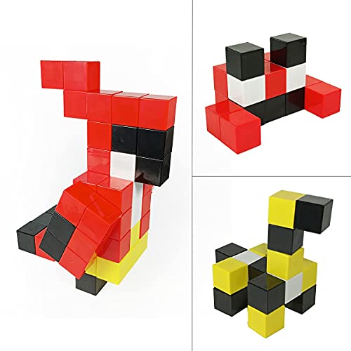 mblocs 20 Cubos magnéticos, Bloques de construcción 3D para Aumentar la Creatividad, Juego sensorial para niños a Partir de 3 años y para divertirse Toda la Familia (Multicolor)