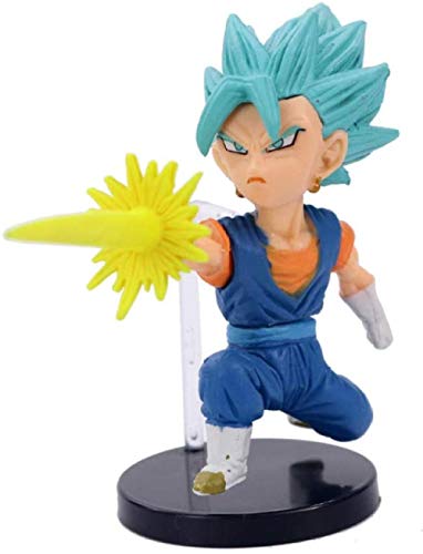 Mdcgok Personajes de Anime Modelo 6 unids / Set Dragon Ball Z Dark Goku Gogeta Vegeta Super Saiya King Fist Figura de acción PVC Estatuilla Colección muñeca 8-10cm