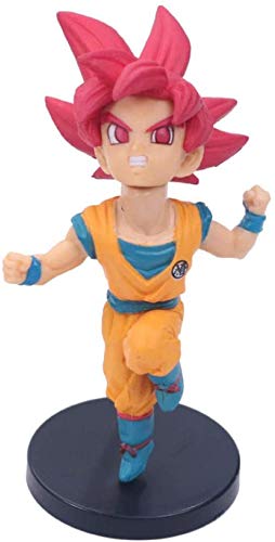 Mdcgok Personajes de Anime Modelo 6 unids / Set Dragon Ball Z Goku Super Saiya Pelo Azul Majin Buu Mr. Satan Trunks PVC estatuilla colección muñeca 9cm