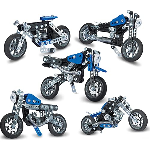 MECCANO - Juego de 5 Modelos de Moto, Piezas de Metal, 174, 6036044.