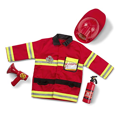 Melissa & Doug Disfraz De Jefe De Bomberos, Multicolor (96549)