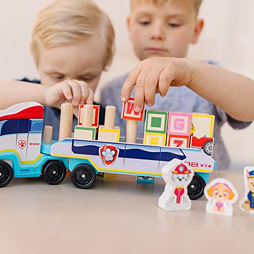 Melissa & Doug PAW Patrol Camion con Blocchi ABC in Legno (33 Pezzi), Multicolore