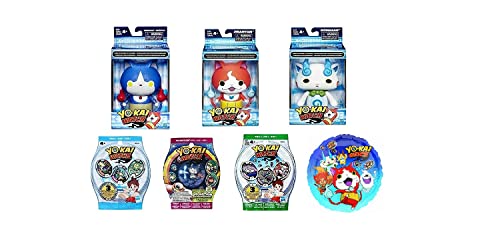 Mentor Interactive Juego de 2 Personajes aleatorios de Yo-Kai Watch con 5 Bolsas de la Serie 1 y Globo.