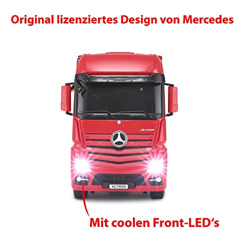 Mercedes-Benz Actros – teledirigido Camión con Remolque, 2,4 GHz Edition, sillín schlepper, Truck, vehículos, sonido del Motor, LED 's, Set completo Ink. Control remoto