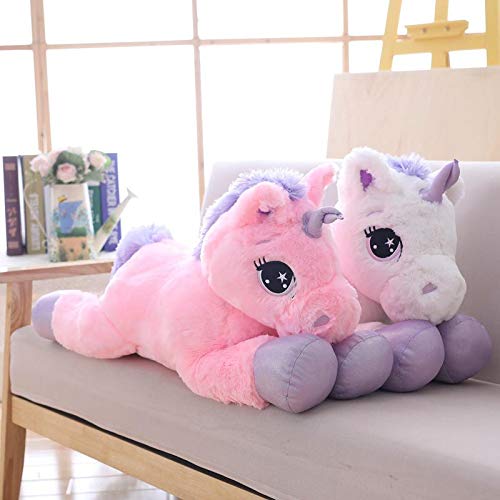 Mhtop Peluche Unicornio Gigante Animal de Peluche muñeca Suave tamaño Grande Unicornio Almohada de Felpa Juguetes para niños cumpleaños Mujeres