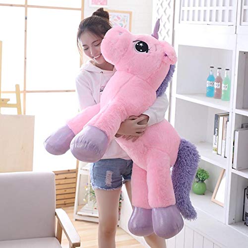 Mhtop Peluche Unicornio Gigante Animal de Peluche muñeca Suave tamaño Grande Unicornio Almohada de Felpa Juguetes para niños cumpleaños Mujeres