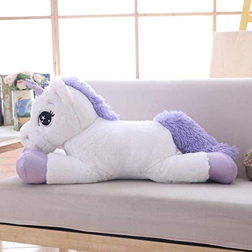 Mhtop Peluche Unicornio Gigante Animal de Peluche muñeca Suave tamaño Grande Unicornio Almohada de Felpa Juguetes para niños cumpleaños Mujeres