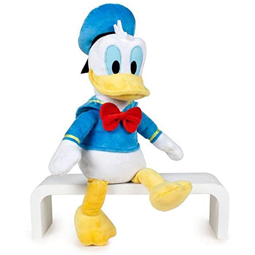 Mickey Mouse-760014113 by Play Peluche Donald Oficial Disney Soft 40cm, Color Azul/Amarillo/Blanco, 30 Cm Sentado Y 40 Cm De Pie (8425611341137)