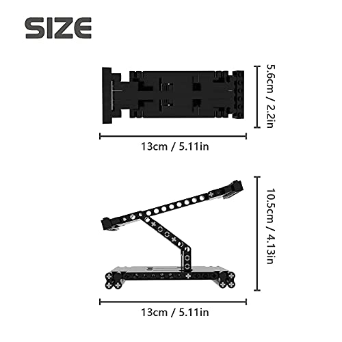 Millionspring Soporte de exhibición para Lego Star Wars Mandalorian The Razor Crest, compatible con juguetes de construcción de naves espaciales Lego 75292,97Pcs, negro (solo soporte incluido) (A)