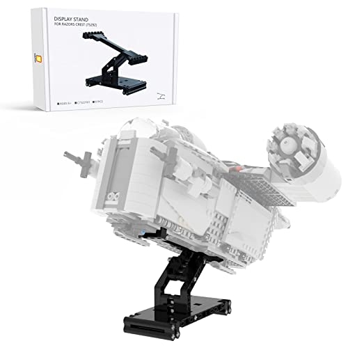 Millionspring Soporte de exhibición para Lego Star Wars Mandalorian The Razor Crest, compatible con juguetes de construcción de naves espaciales Lego 75292,97Pcs, negro (solo soporte incluido) (A)