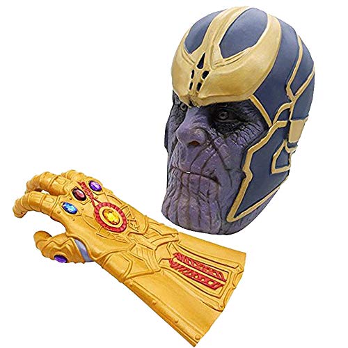 MIMINUO Máscara de Cosplay de Avengers Infinity War con Accesorios de Fiesta de Disfraces de Guante de guantelete Infinito