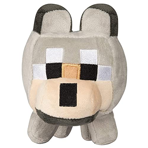 Minecra_fts Lobo De Peluche De Juguete, Peluches De 23 Cm / 9 Pulgadas para Niños, Adultos Y Fanáticos De Los Juegos, Cumpleaños, Halloween